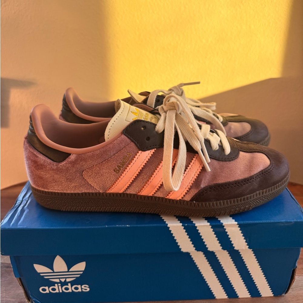 Adidas Samba Pink and Brown Sneakers